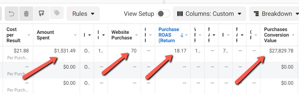 roas of retargeting campaign